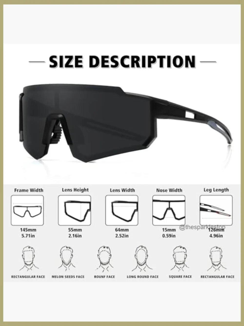 Polarized Sports Sunglasses for Driving Fishing Cycling UV400 Protection